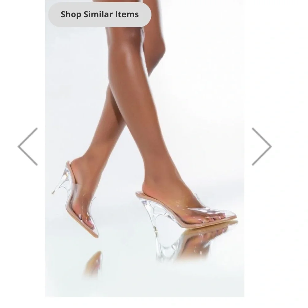 Azalea wang take it slower wedge mule in nude- 7 - Picture 2 of 11